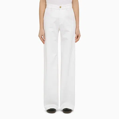 Department Five Misa White Cotton Wide Trousers