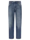 Department Five Straight Leg Stonewashed Denim Jeans With Classic Fit In Blue