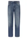 Department Five Straight Leg Stonewashed Denim Jeans With Classic Fit In Blue