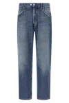 Department Five Straight Leg Stonewashed Denim Jeans With Classic Fit In Blue