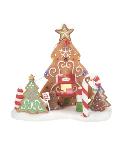 Department Five North Pole Village Ice Your Own Tree Lot Figurine In Multi