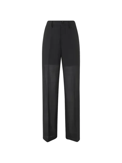 Department Five Notes Pleated Trousers In Black
