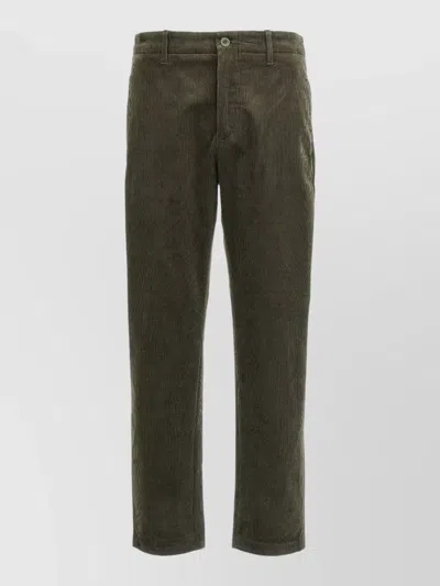 Department Five Off Tailored Pants Belt Loops Pockets In Green