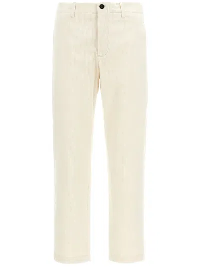 Department Five Off Pants In White