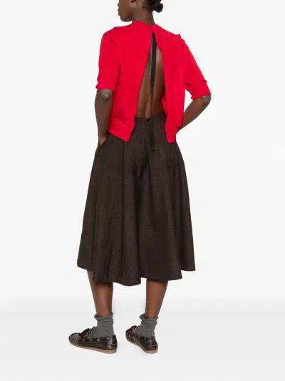 Department Five Open-back Short-sleeve Sweater In Rot