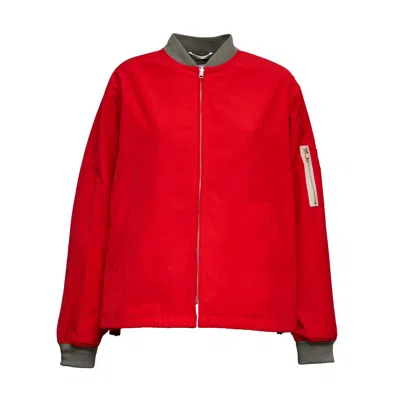 Department Five Oversized Bomber Jacket With Adjustable Hem For Women In Red