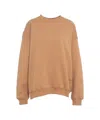 Department Five Oversized Virginex Sweatshirt With Ribbed Detailing And Zipper Back In Brown