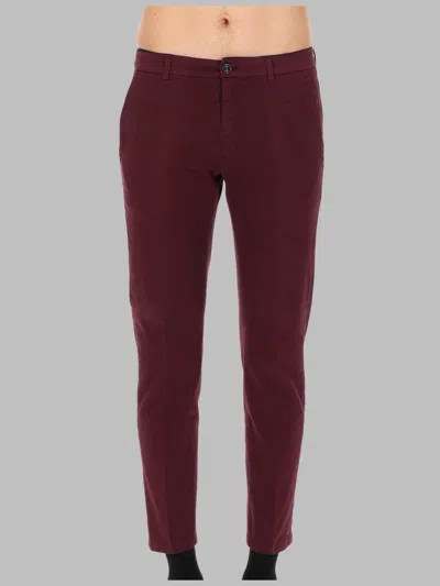 Department Five Pantalone In Cotone In Burgundy