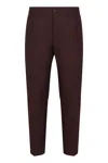 Department Five Department 5 Pants In Mixed Wool In Burgundy