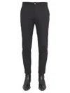 Department Five Pants With Logo Patch In Blue