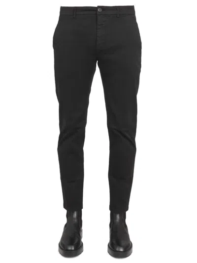 Department Five Pants With Logo Patch In Black