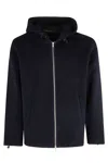 Department Five Park-style Jacket With Adjustable Hood And Zipper Closure In Blue