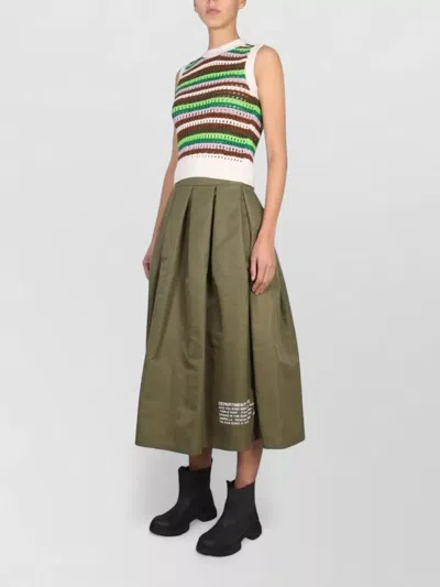 Department Five Patty Cropped Knit Striped Sleeveless Top In Green