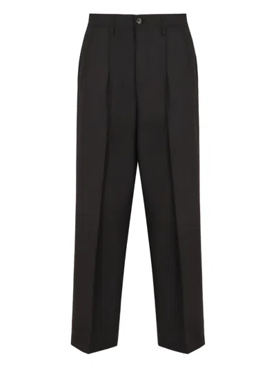 Department Five Pleated-front Trousers In Black