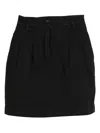 Department Five Black Solid Mini Skirt In Black