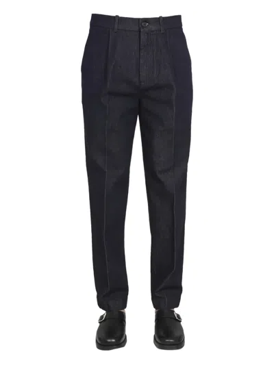 Department Five Twill Cotton Chinos Pants In Black