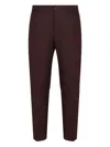 Department Five Department 5 Pants In Mixed Wool In Burgundy