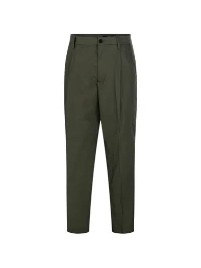 Department Five Pleated Trousers In Green