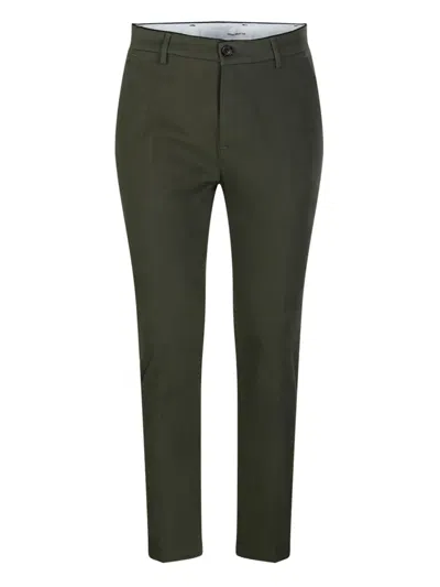 Department Five Pleated Welt-pocket Trousers In Green