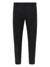 Department Five Pleated Wool-blend Trousers In Black