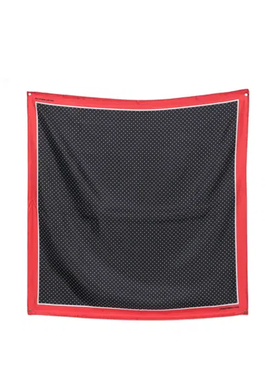 Department Five Polka-dot Silk Scarf In Black