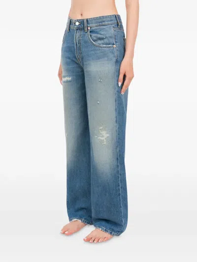 Department Five Pop Distressed Jeans In Blue