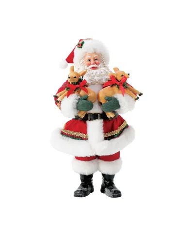 Department Five Possible Dream Santa Double Deer Figurine In Multi