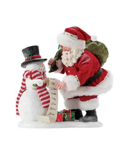 Department Five Possible Dream Santa Nice List Figurine In Multi