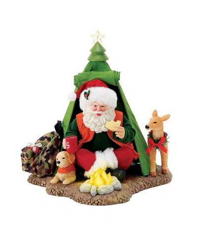 Department Five Possible Dream Santa Tent Camping Figurine In Multi