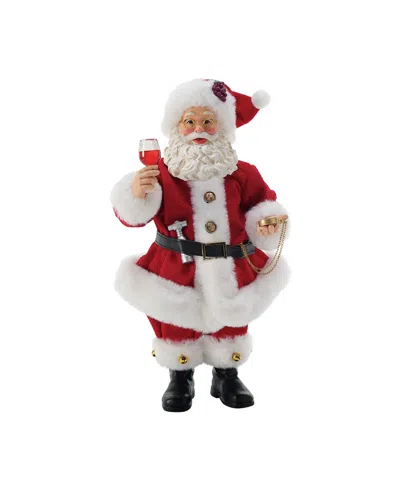 Department Five Possible Dream Santa Wine Time Figurine In Red