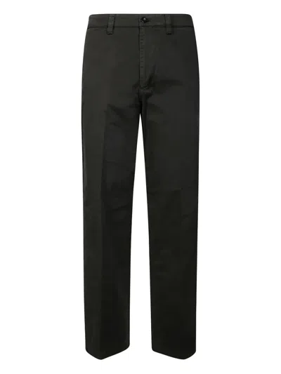 Department Five Pressed-crease Chino Trousers In Black