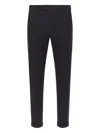 Department Five Pressed-pleat Turn-up Trousers In Black