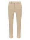 Department Five Pressed Turn-up Trousers In Neutral