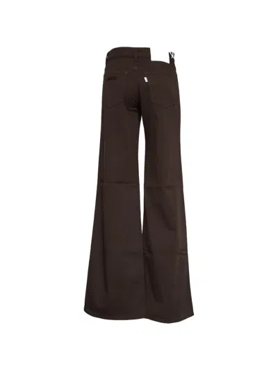 Department Five Pretender Five-pocket Wide-leg Jeans In Brown