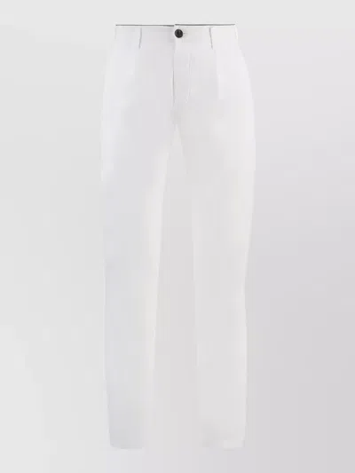 Department Five Prince Chino Trousers Belt Loops Pockets In White