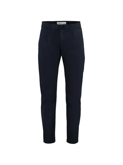 Department Five Prince Stretch Cotton Chino Trousers In Blue