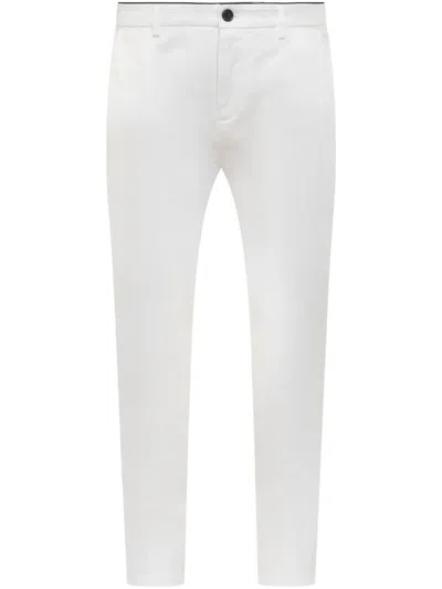 Department Five Department 5 Prince Chinos Trouserswith Pences In Velvet Clothing In White