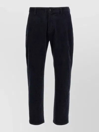 Department Five Prince Corduroy Pants Belt Loops Pockets In Black
