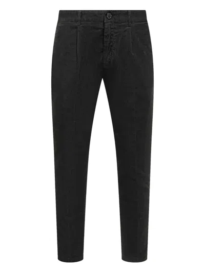 Department Five Prince Corduroy Texture Trousers In Black