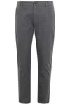 Department Five Prince Pantalone Chino Slim Crop In Gray