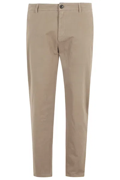 Department Five Prince Pantalone Chino Slim Crop In Neutral
