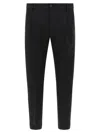 Department Five Pleated Wool-blend Trousers In Black