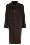 Department Five Single-breasted Radison Pattern Wool Coat In Brown