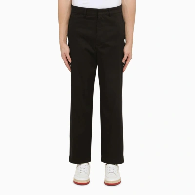 Department Five Regular Black Cotton Trousers