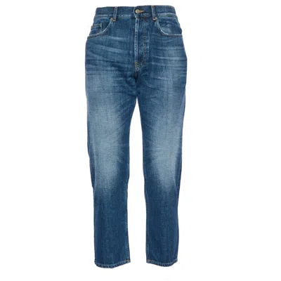 Department Five Relaxed-fit Cropped Denim Jeans In Blue