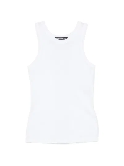 Department Five Ribbed-knit Tank Top In White
