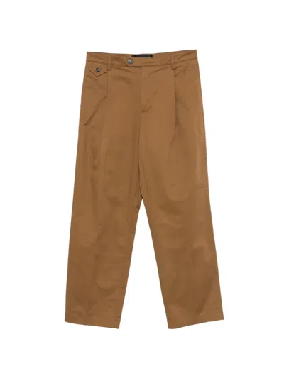 Department Five Rushen Pleated Straight-leg Trousers In Brown