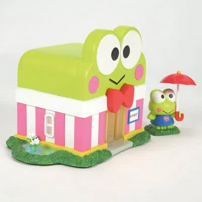 Department Five Sanrio Hello Kitty Village Keroppi's Market Lit Village Building And Figurine Set, 2 Pieces In Pink;white;green