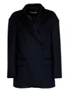 Department Five Wow Pea Coat In Woolen Cloth In Black