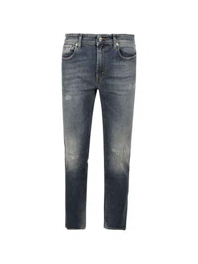 Department Five Skeith Distressed Jeans In Blue